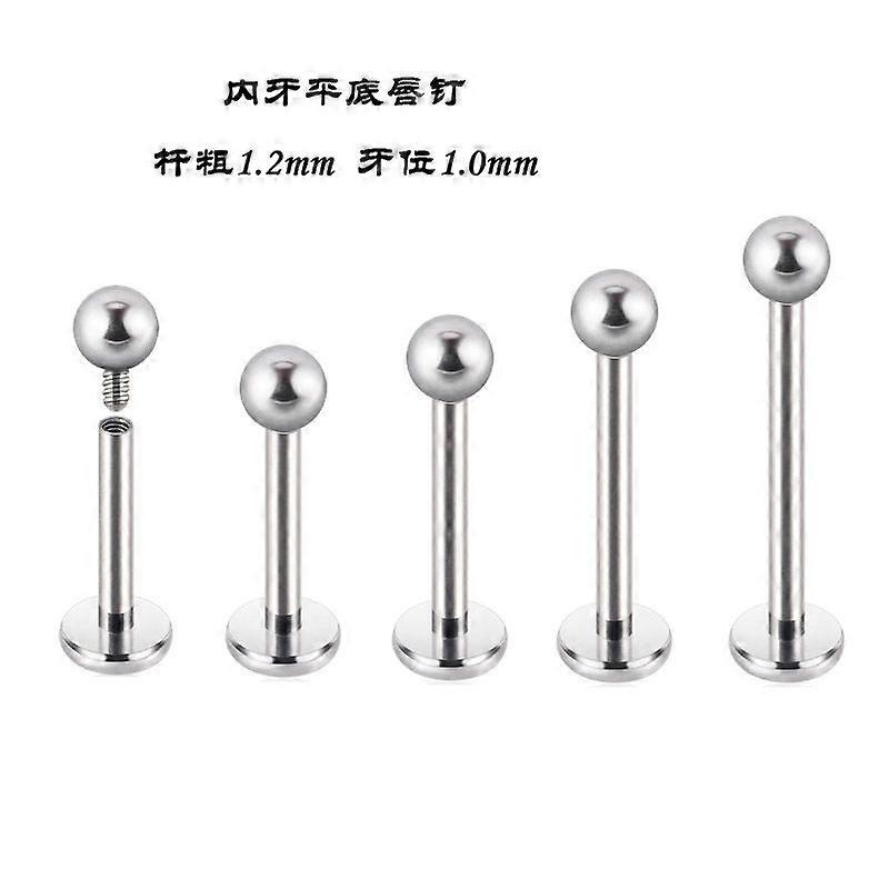 Stainless steel internal thread lip studs ear studs ear bone studs nose studs
