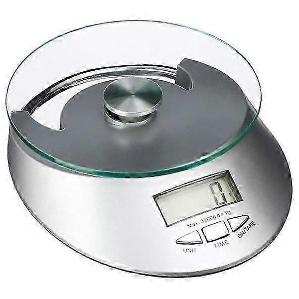 Digital Kitchen Scale - Glass / Metal gray