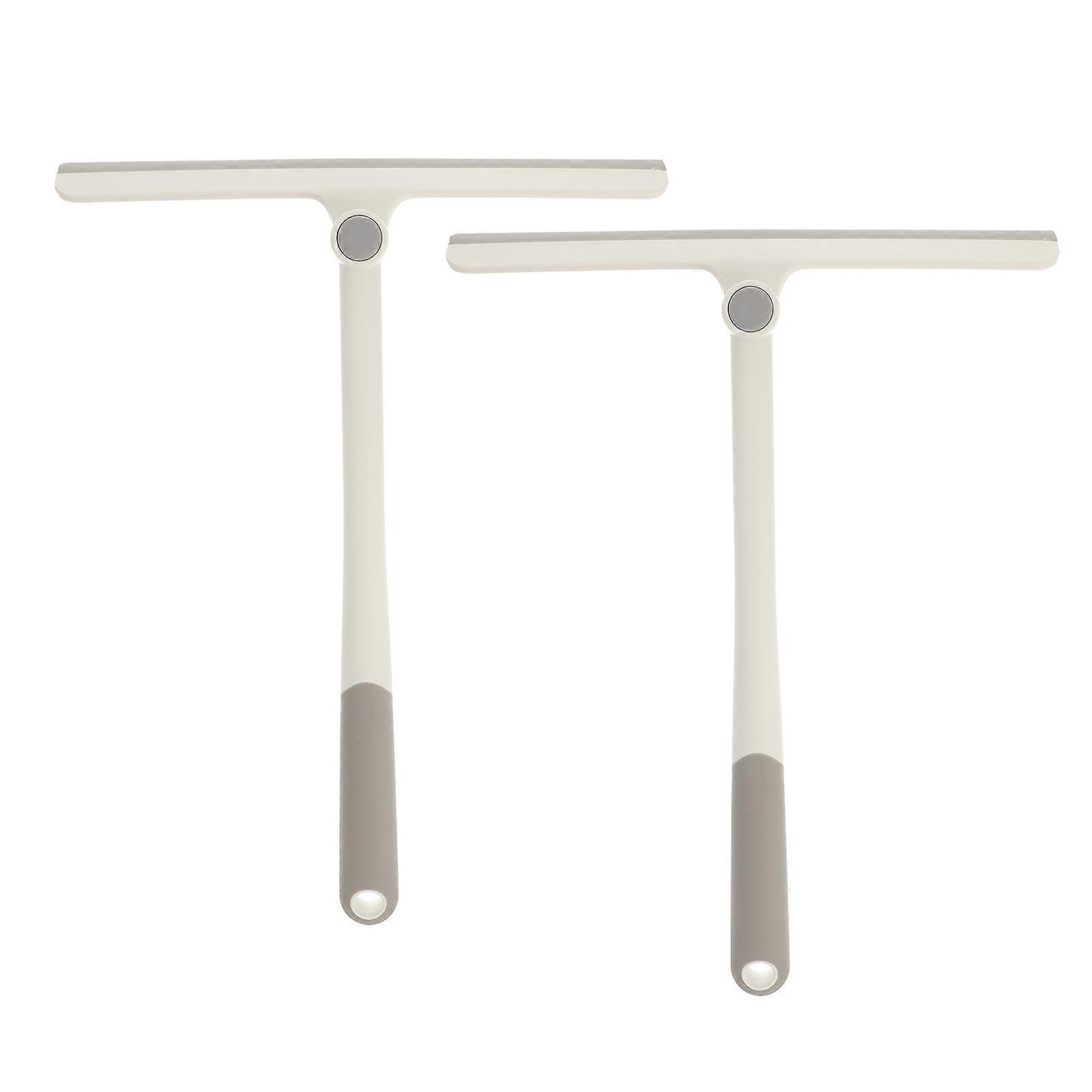 Multipurpose Wiper Durable Squeegee for Home Use 2Pcs Grey Glass Cleaners