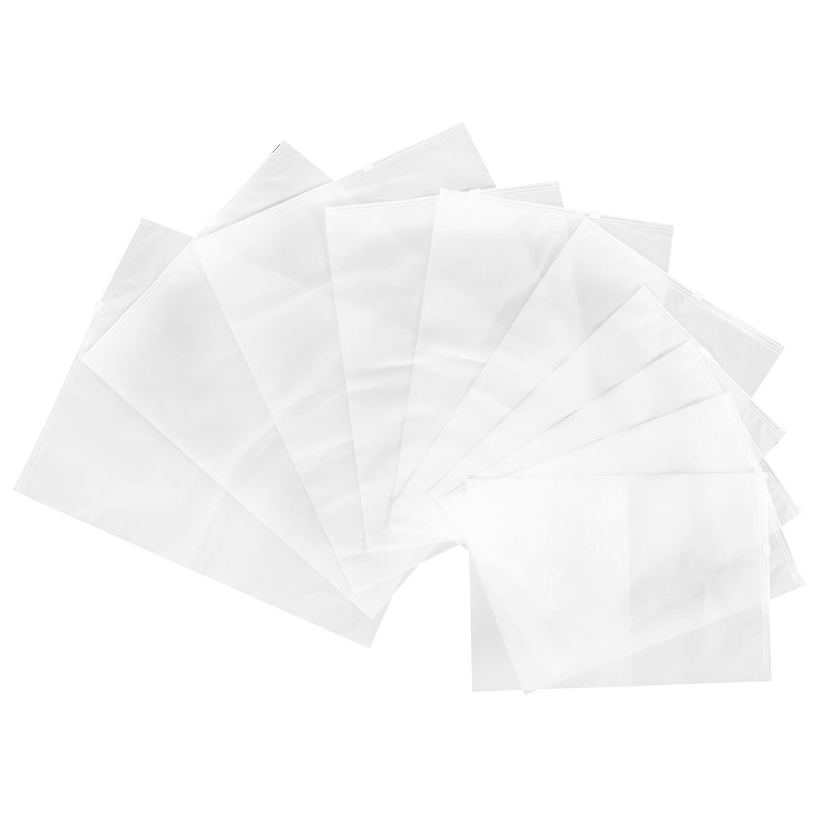 Transparent Travel Storage Pouch for Clothes with Zipper Seal 50Pcs