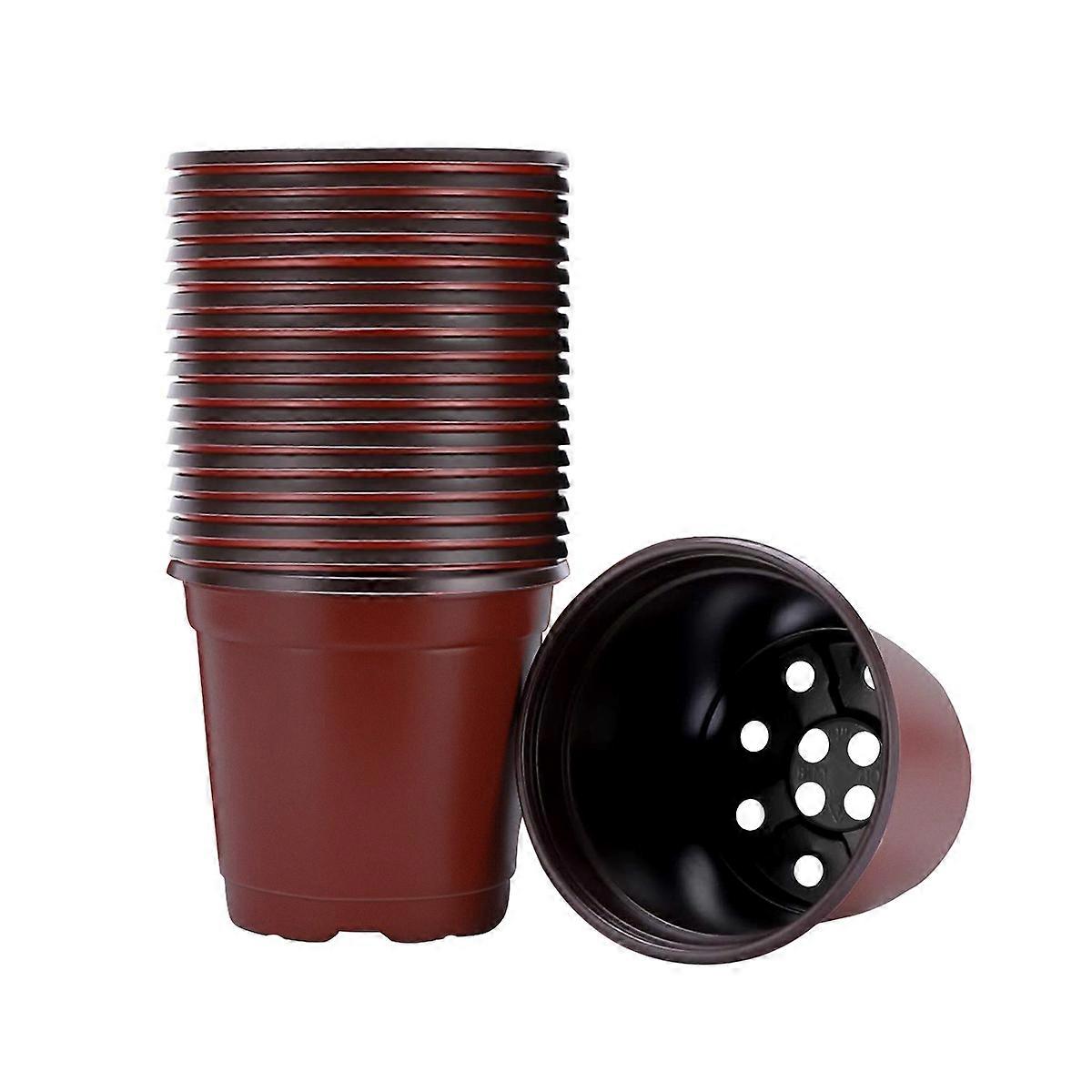 Starting Pots Doitool Plastic Flower Nursery Pots for 2Pcs Dark Red Plants