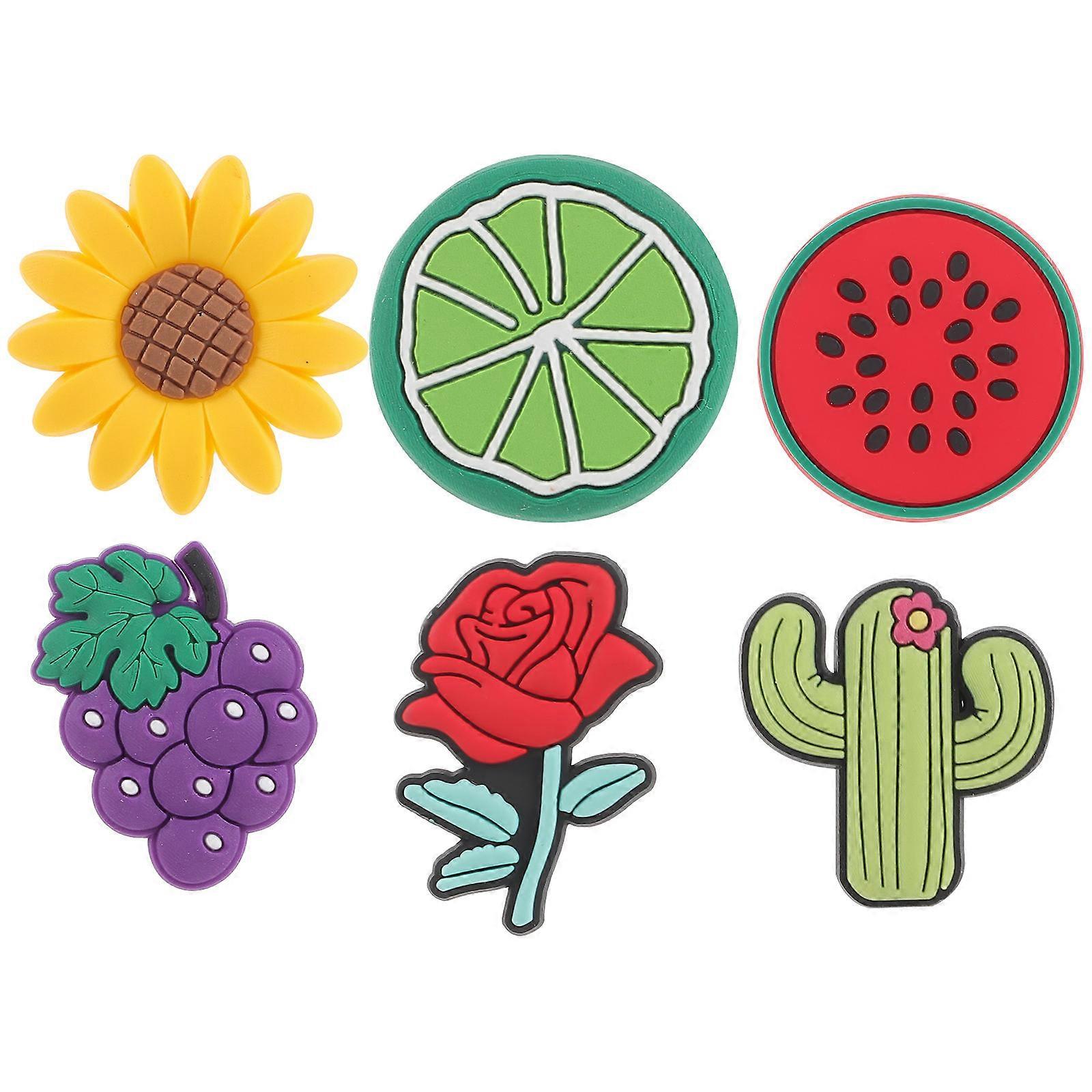 Silicone Straw Charms Cartoon Style Decoration For Drinking Bottle And Cafe Usage 24Pcs