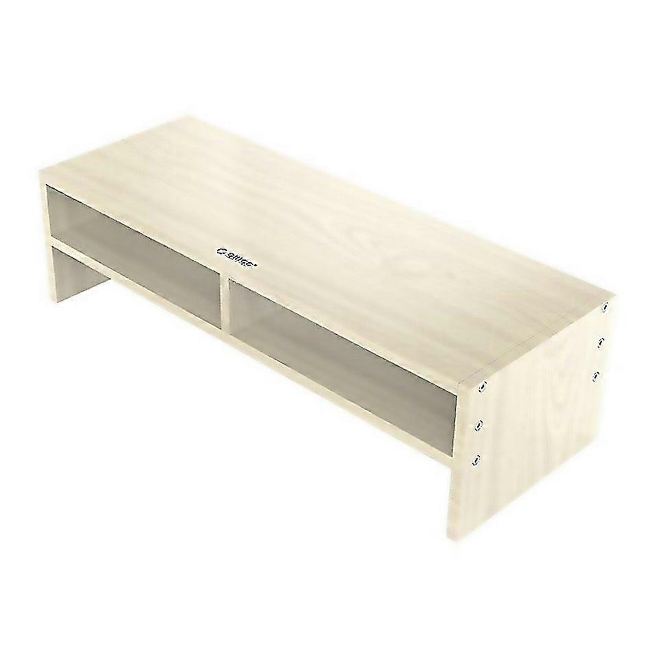 Support d'écran d'ordinateur Orico Msr04wdbp à 2 couches, finition bois, avec cloison, dimensions : 50 x 20 x 135 cm