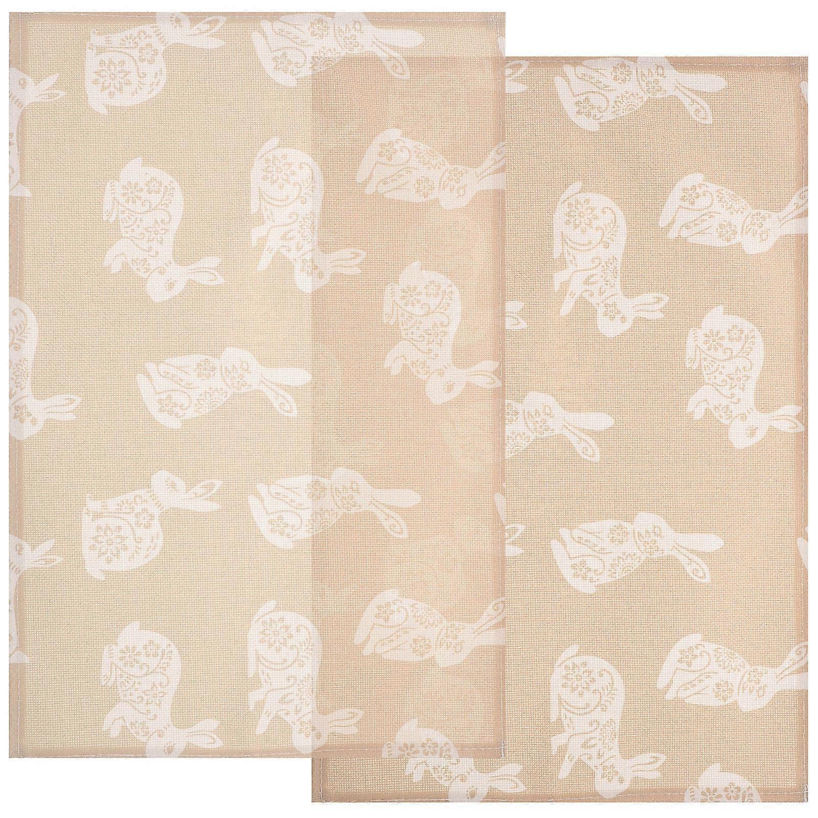 Easter Party Placemats 8 Pcs Heat Resistant Table Protection Beige Rectangular Dining Table Decoration