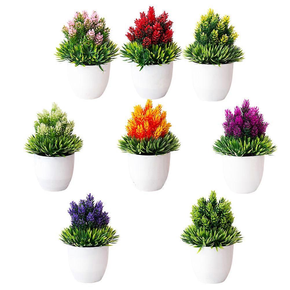 Artificial Potted Plants Simulation Bonsai Decorative 16Pcs Set