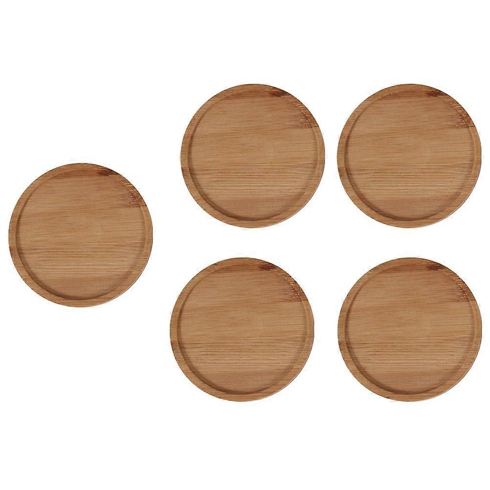 Flower Pot Base Plate Easy to Move Plant Pot Simple and Natural Design 5Pcs