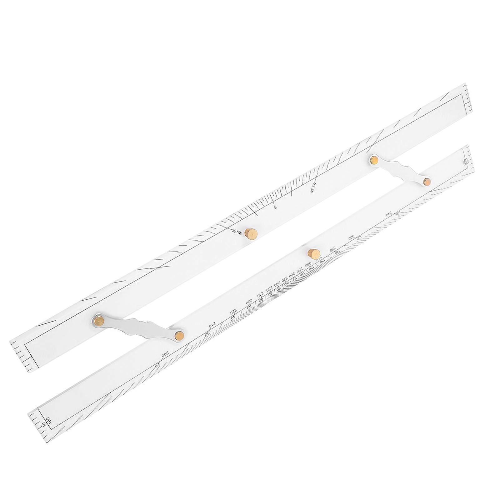 Navigation Parallel Ruler Acrylic Marine Chart Plotting Tool 5Pcs Set