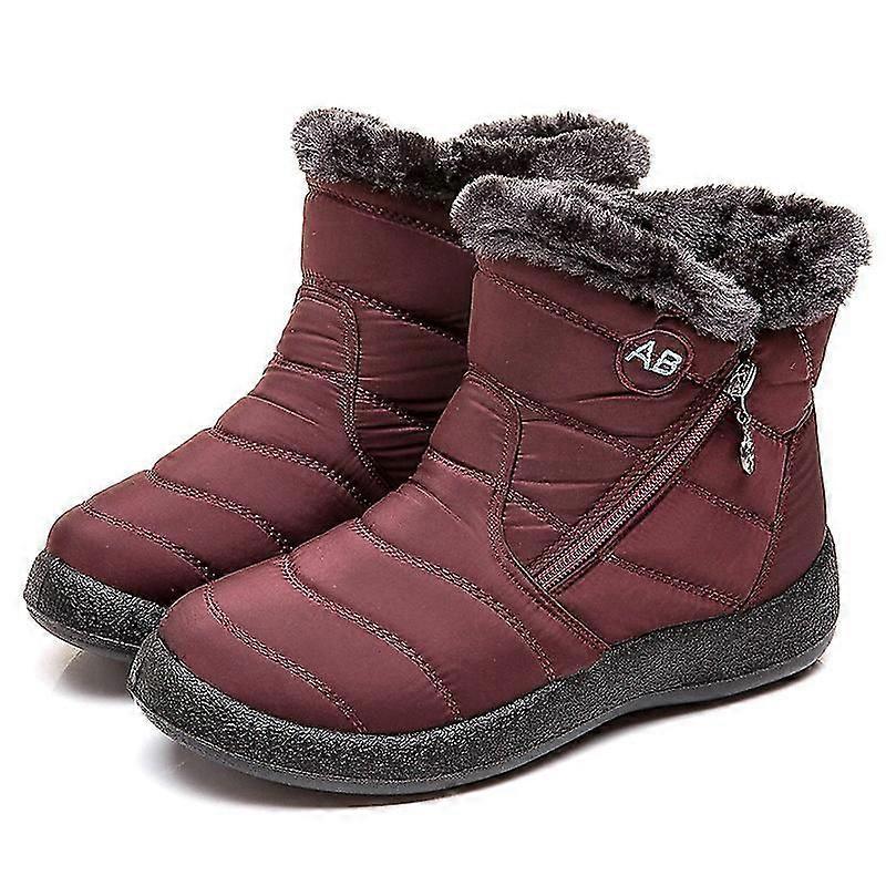 Minglan Winter Lightweight Thick Fur Ankle Waterproof 11cm Heel Boots For Women