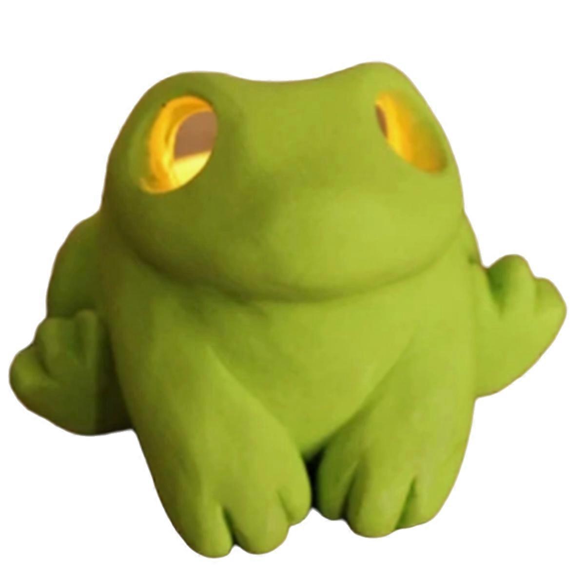 Frog Candle Holder Table Centerpiece with Big Eyes