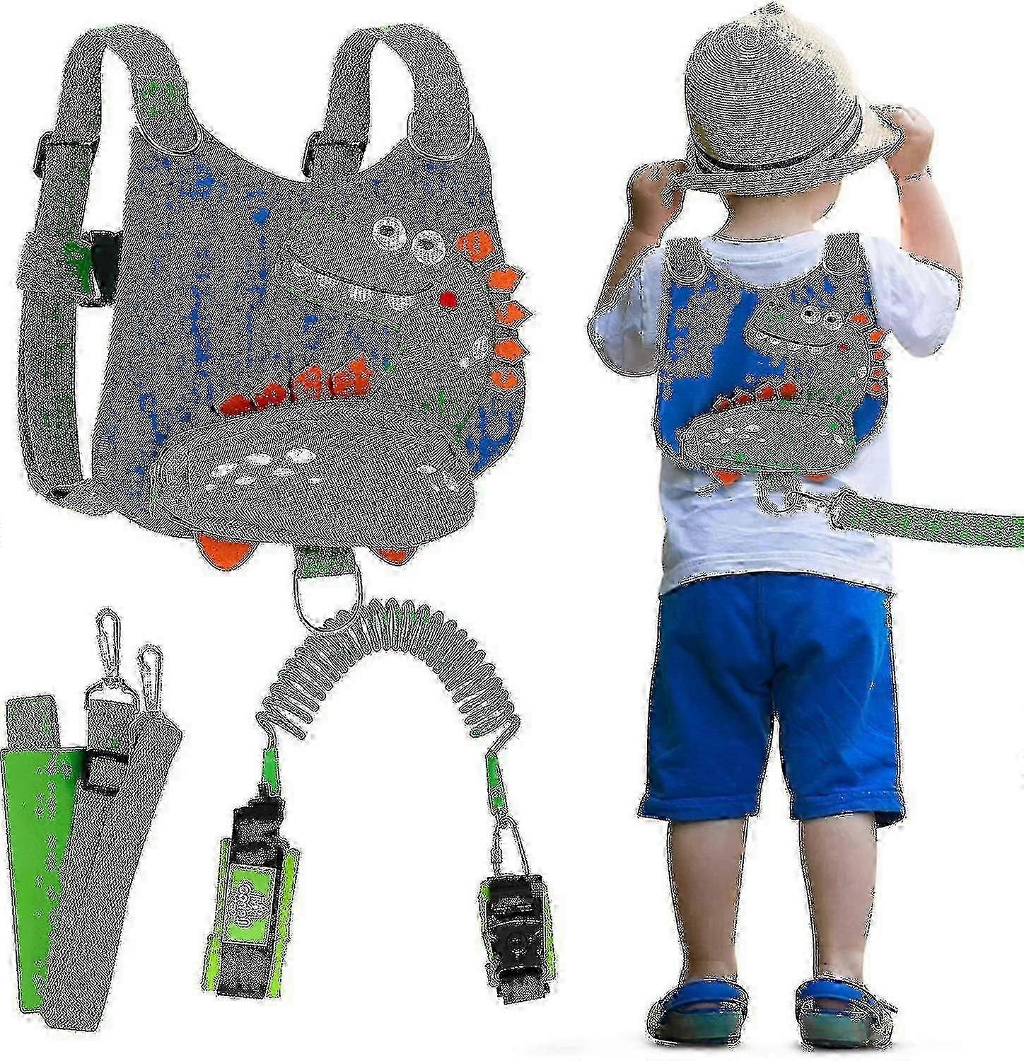 مقود للأطفال، مقود أطفال 4 في 1 مع معصم مضاد للضياع، مقود أمان للأطفال مضاد للضياع