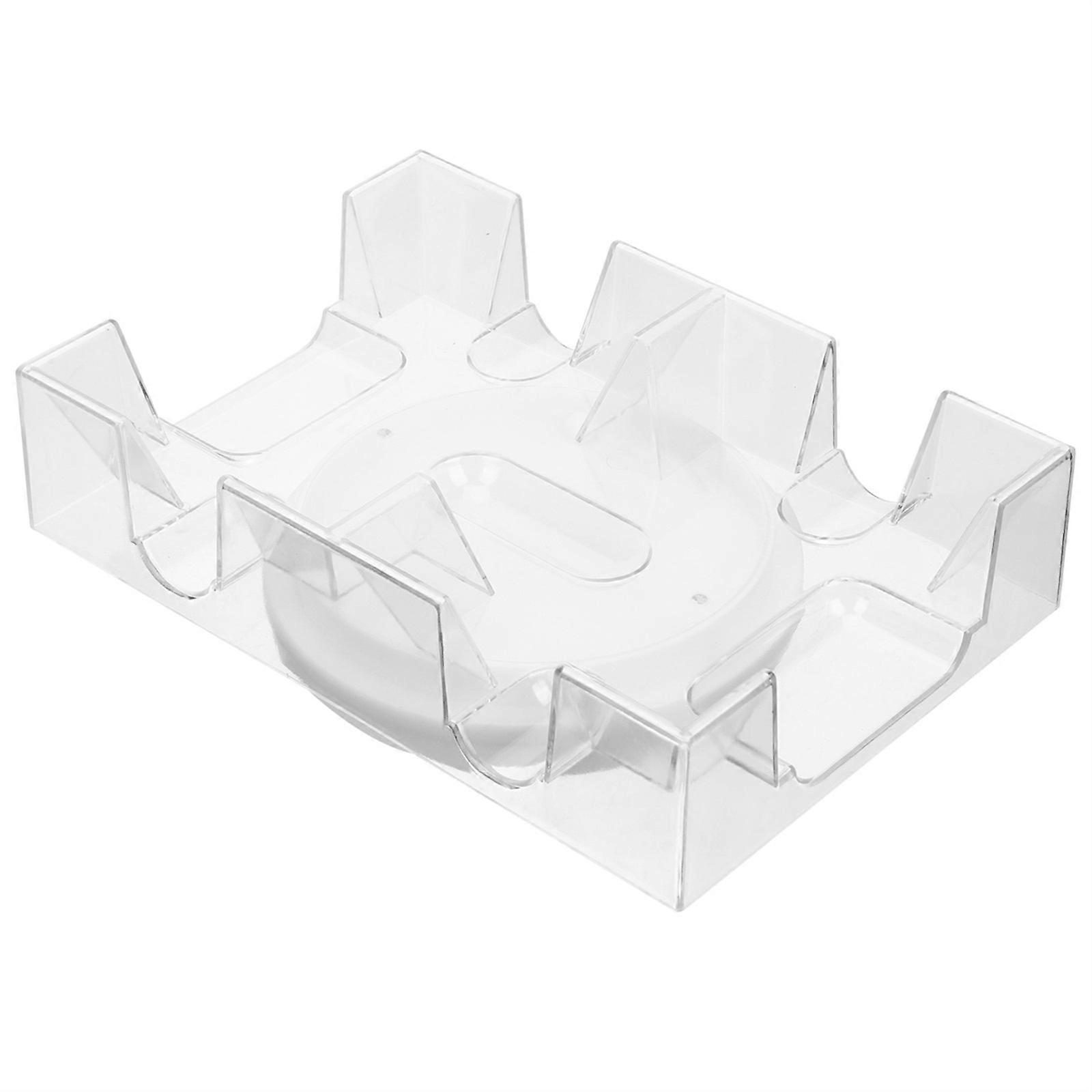 Plastic Poker Rack Dual Deck Card Holder Tray for Storage