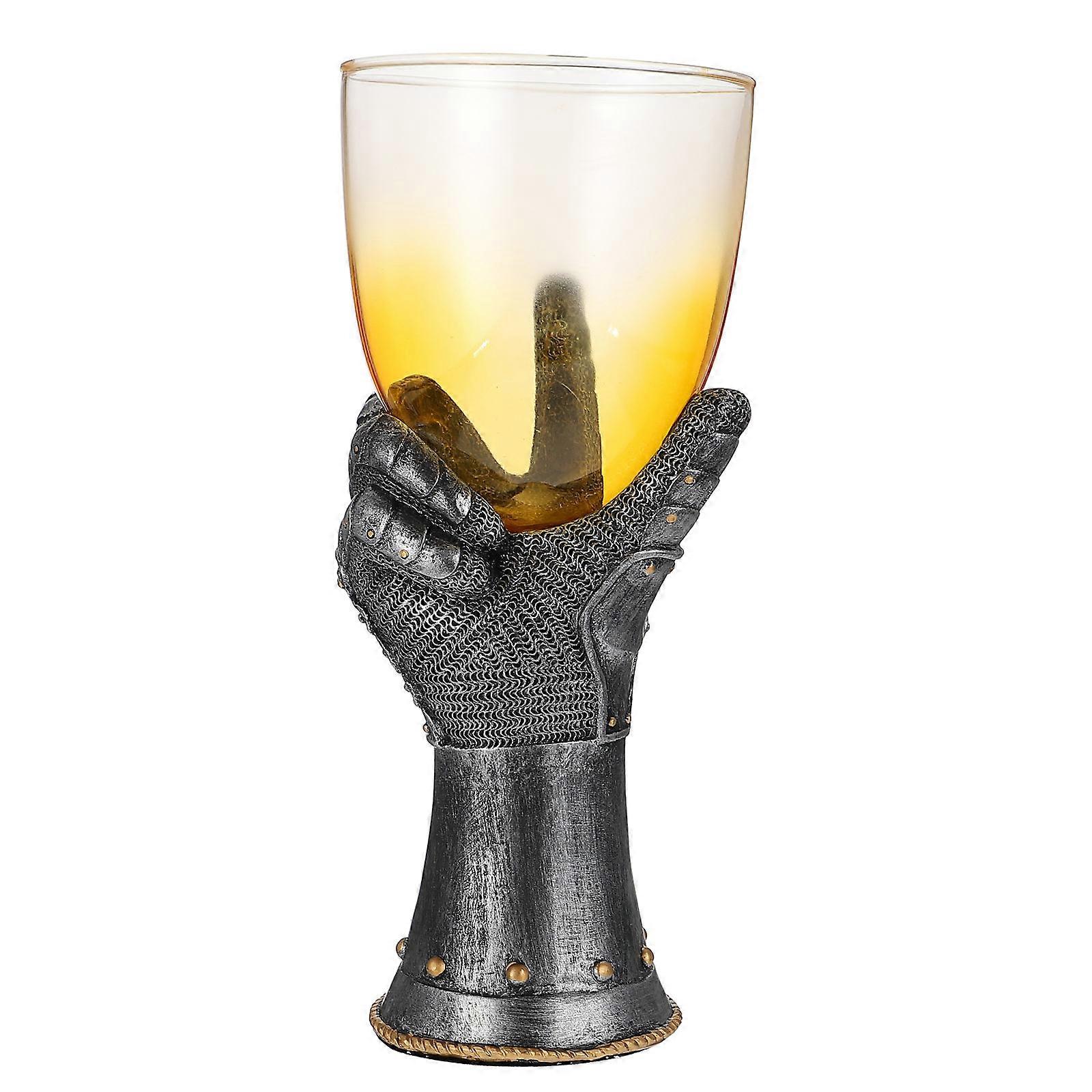 Wine Glass Cup Decorative Goblet for Home Use 2Pcs 400ml Black Design