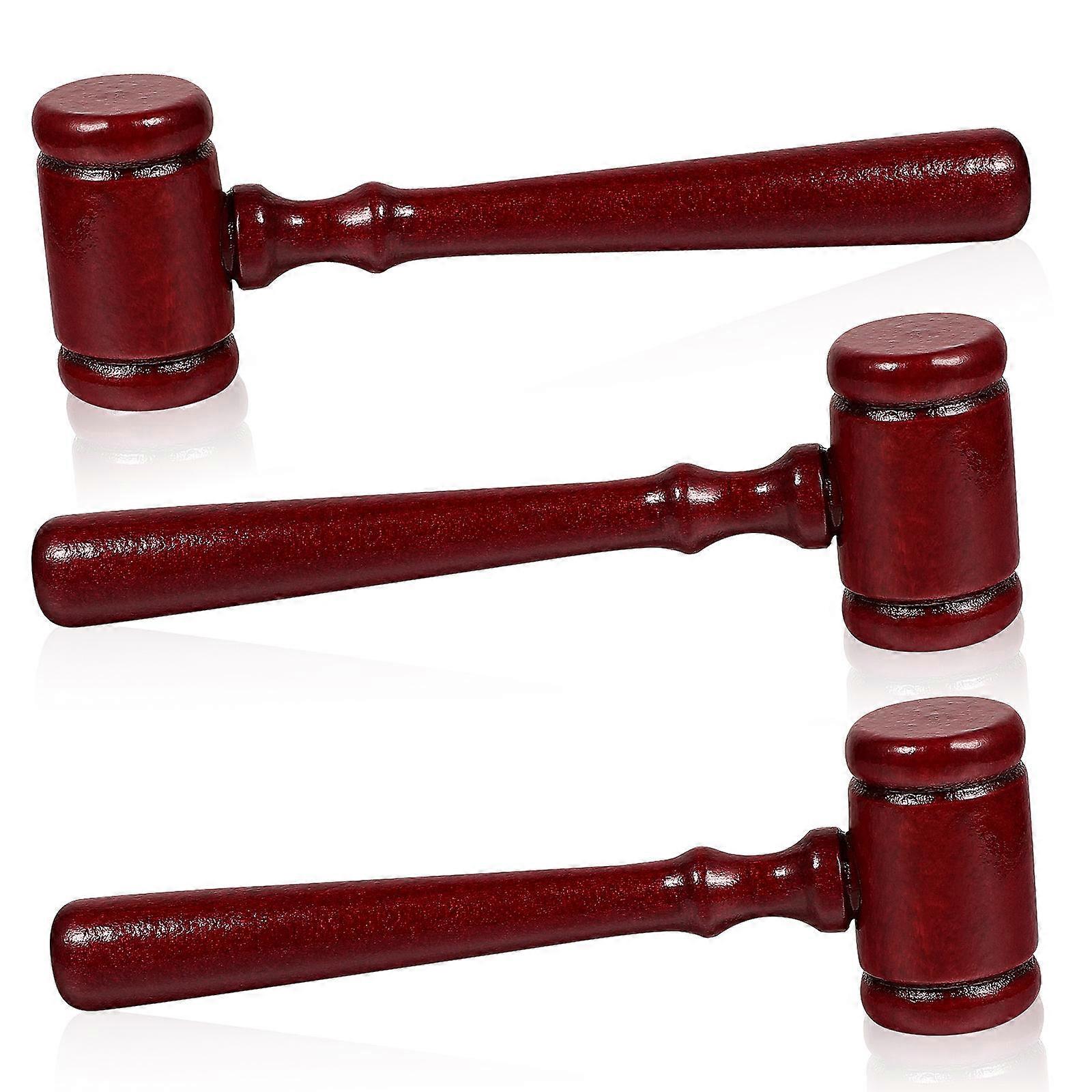 Wooden Hammer Judge Gavel Toy for Kids Plaything 9Pcs
