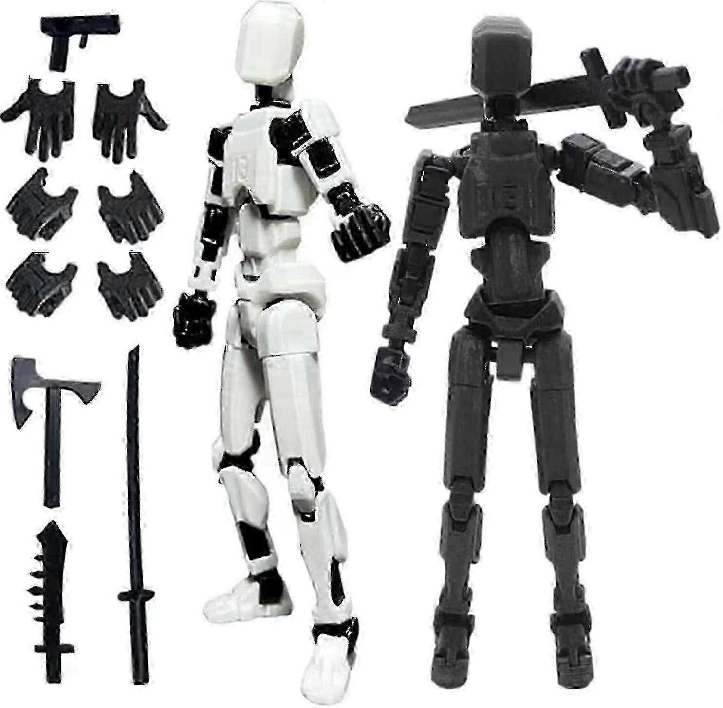 T13 アクションフィギュア、ロボット アクションフィギュア、t13 アクションフィギュア 3Dプリント多関節可動、13 アクションフィギュア ダミー、アクションフィギュア用デコレーション(royal B)