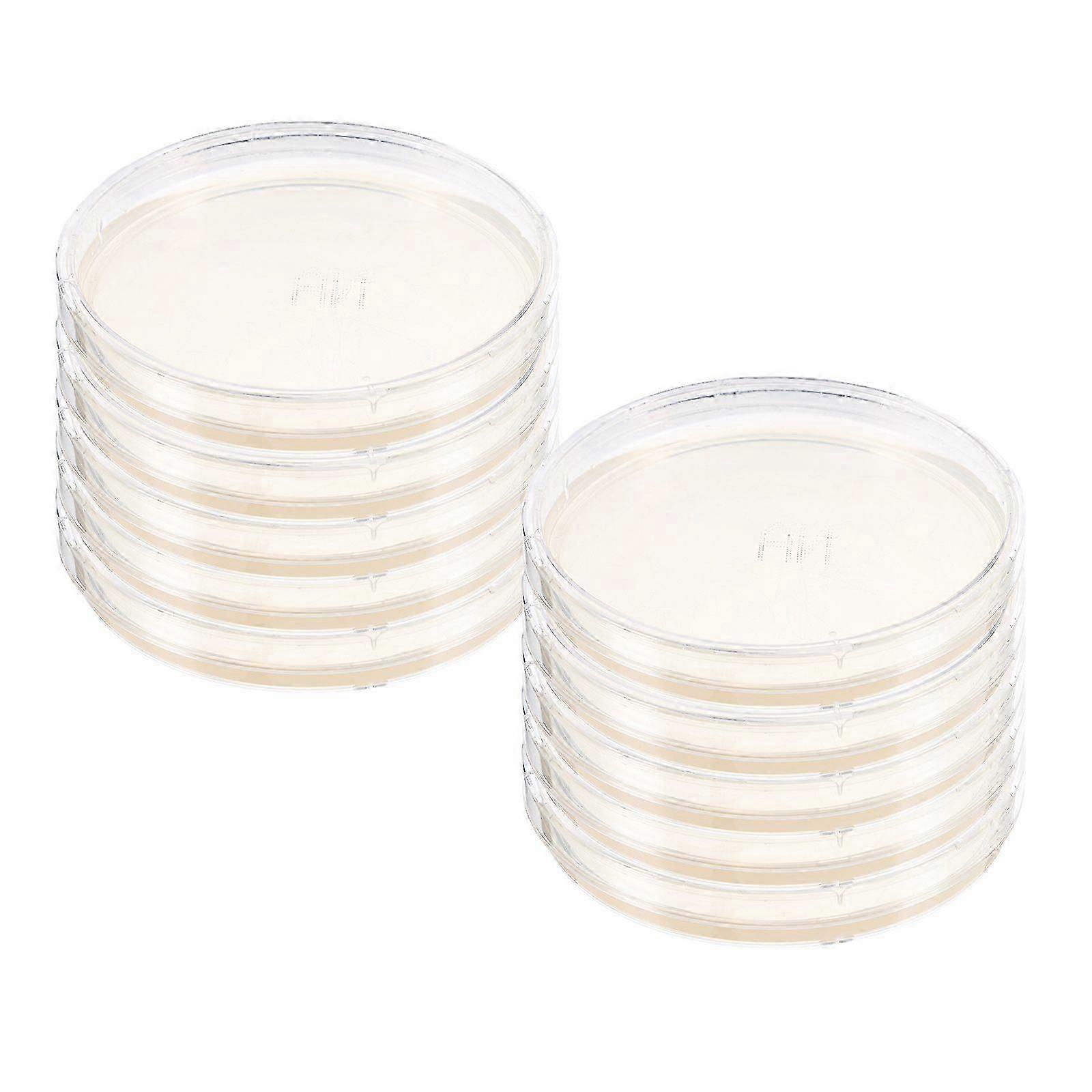 10pcs Agar Plates Portable Agar Petri Dishes Science Projects Prepoured Agar Plates for Laboratory