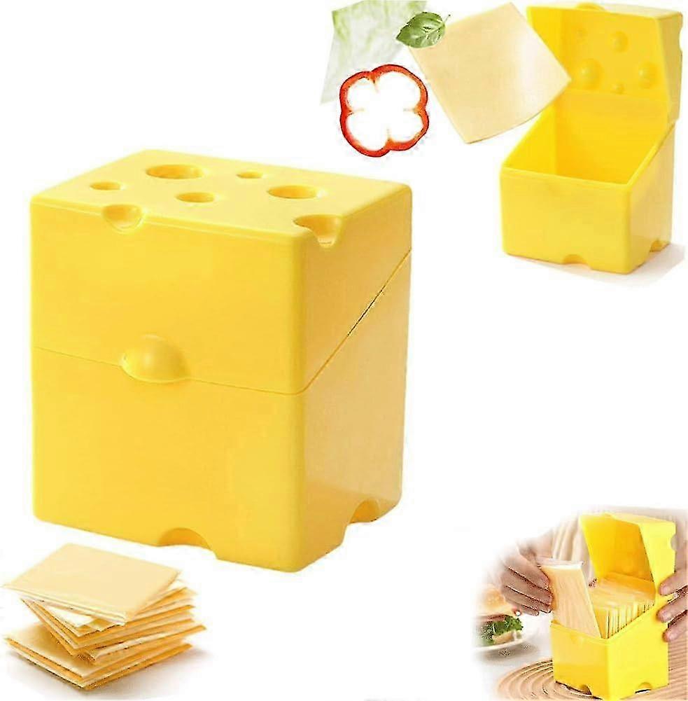 Cheese Slice Storage Container, Cheese Slice Holder with Lids, Cheese Slices Storage Box Stay Fresh Cheese Saver for Refrigerator 25-26s