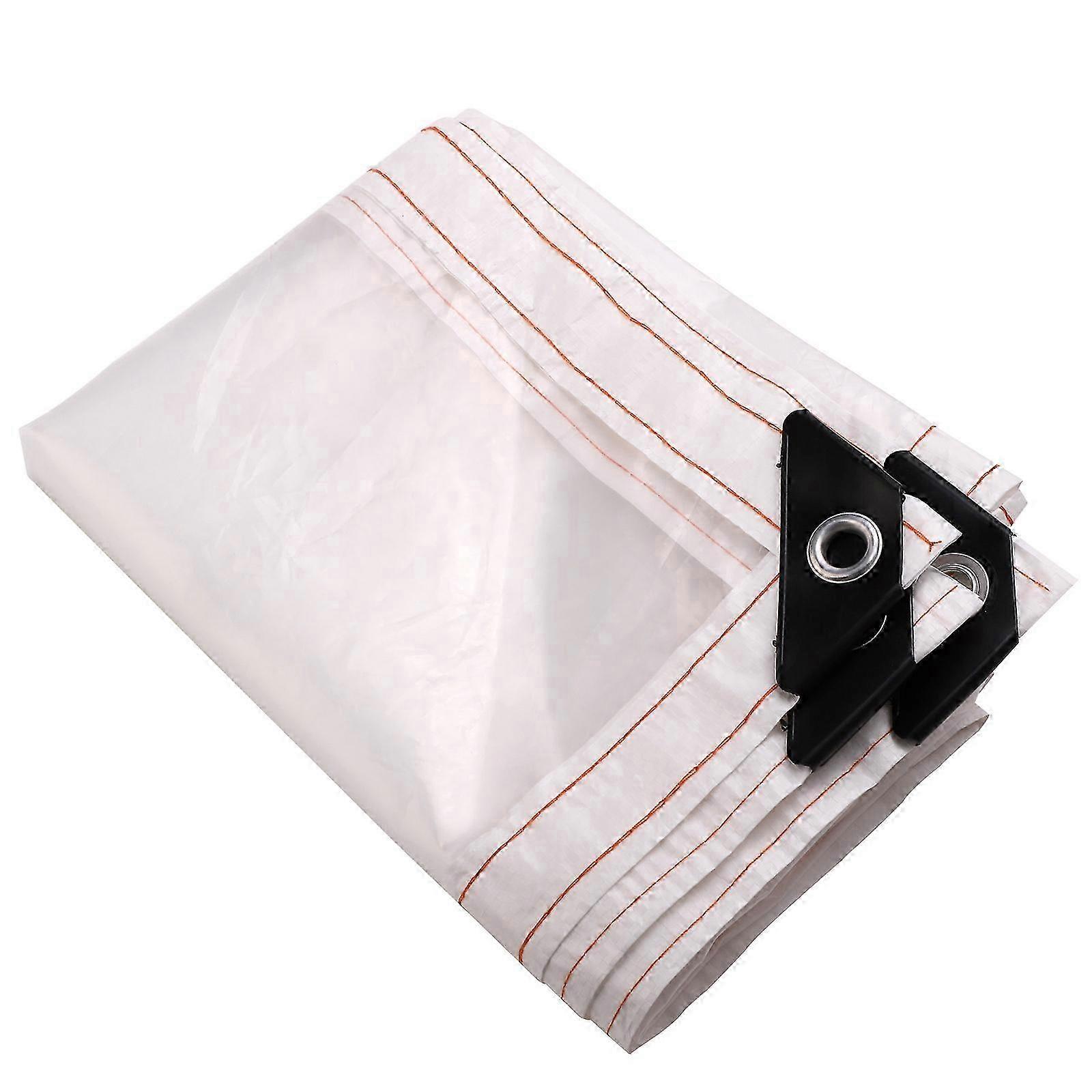 White edging / Specification: 1*2m) Transparent rainproof awning fabric, PE mate 25-26s