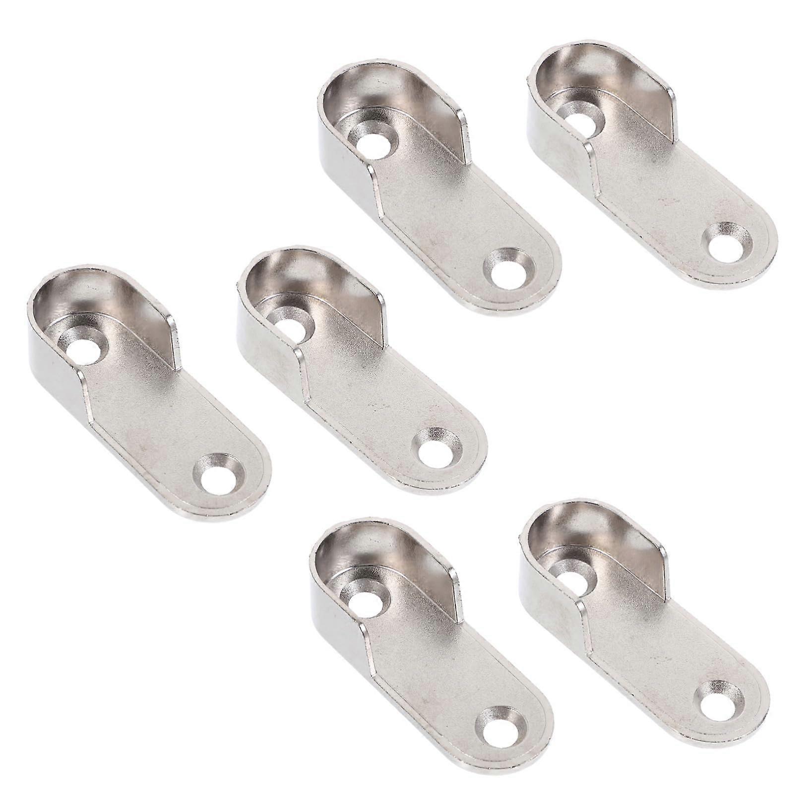 Closet Rod Holders Galvanized Zinc Alloy WallMount Flanges 6Pack RustResistant Clothes Pole Sockets