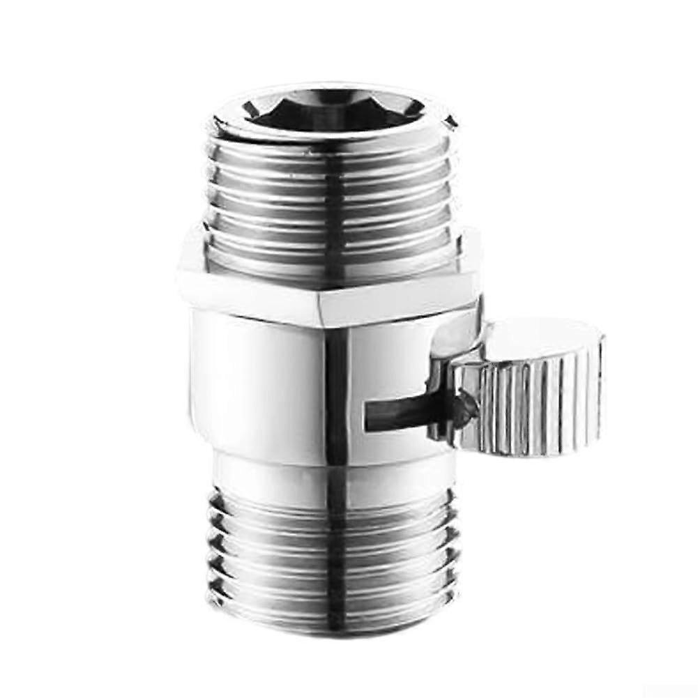 Quick Switch Shower Stop Valve 2 Pack, Brass, 4Point Interface, HandHeld Showers, Internal And External Thread (B)