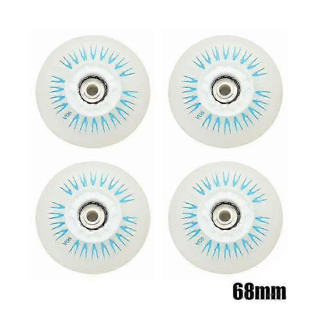 4pcs 90A LED Inline Skate Wheels with Flash Lighting - 80mm, 76mm, 72mm, 68mm