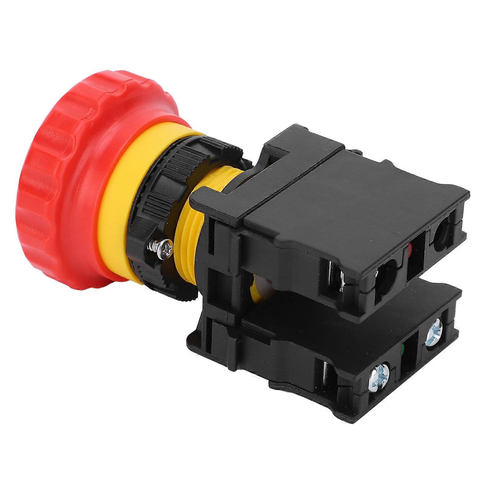 Emergency Stop Button Rotary Switch Manual Tools Industrial Hardware Red 10A 600V