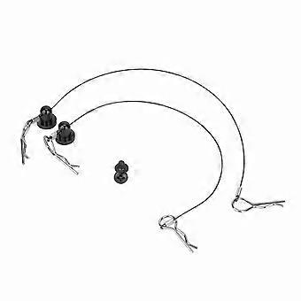 Anti-lost Body Shell Wire Clip Pin with Screw Retainer for Traxxas 1/10 RC Car (Black)