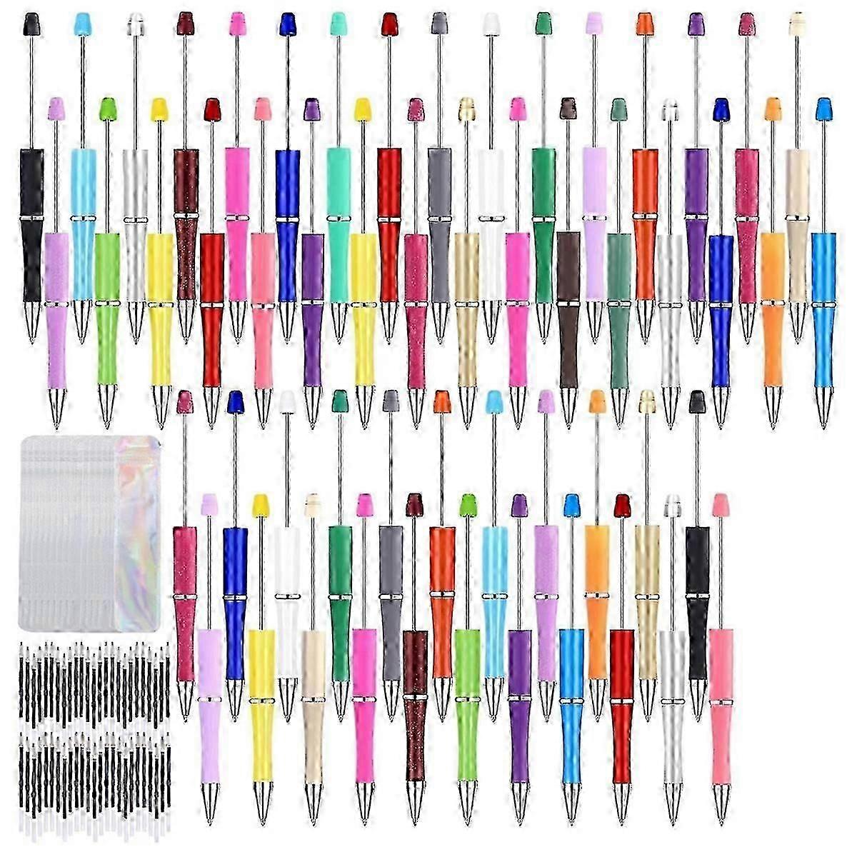 150Pc DIY Beadable Pen Kit Multicolor Bulk Ballpoint DIY Pens