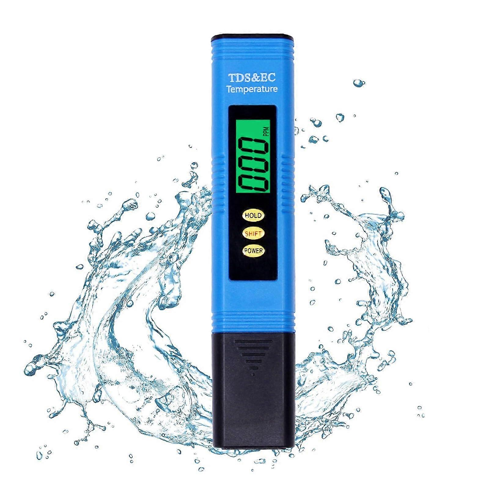 Water Analyzer Digital TDS Temp Test Meter Backlit Pen For Aquarium Fish Tanks And Pool Water Quality Monitor