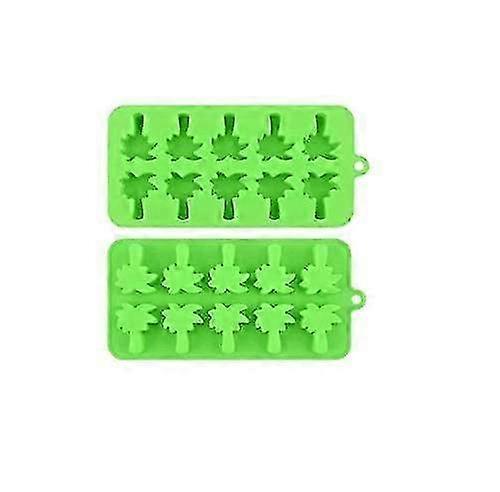 2 Pack Silicone Palm Tree Molds with 10 Compartments