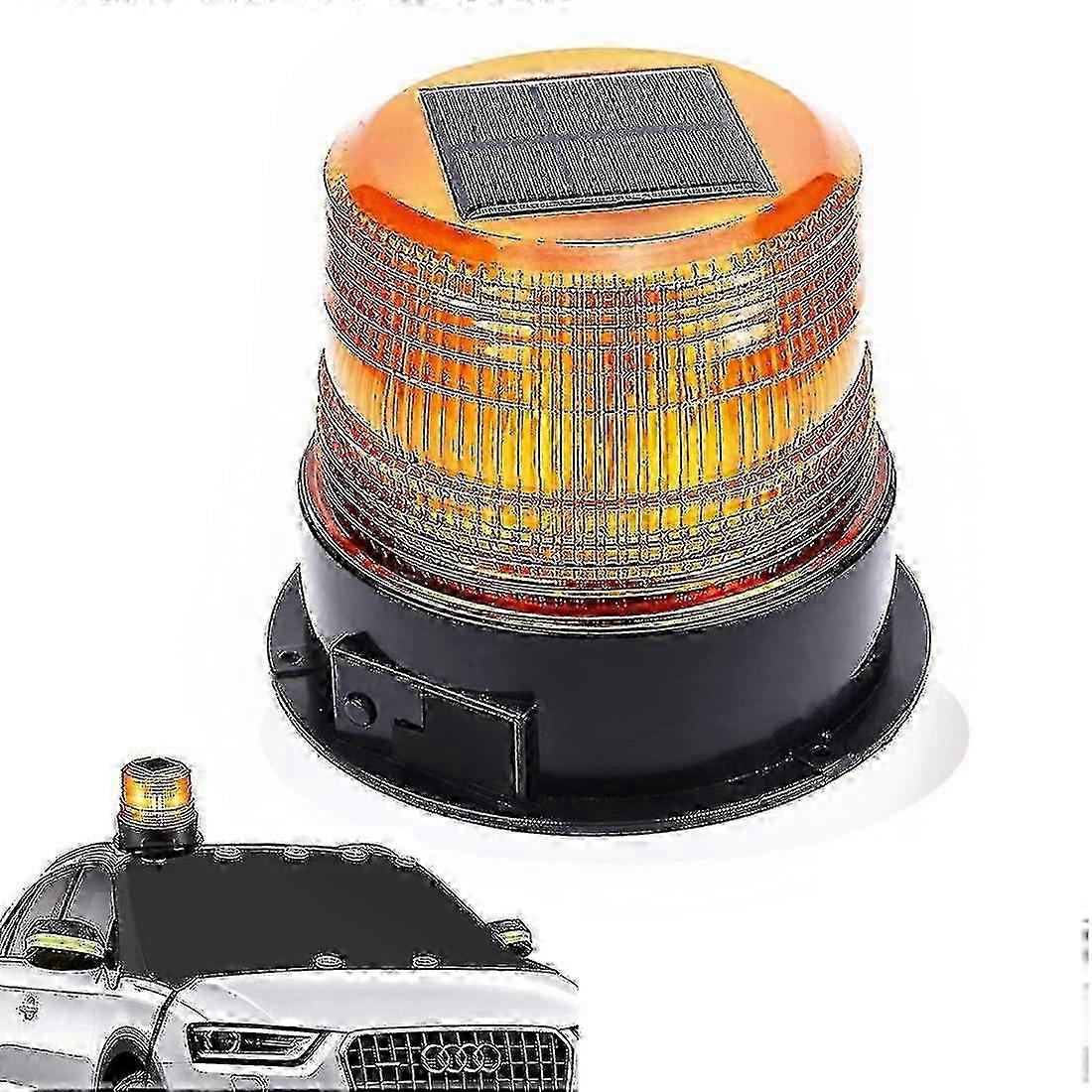 12v Led Solar Traffic Warning Light , Solar Powered Emergency Magnetic Strobe Warning Light, Wireless Strobe Light Road