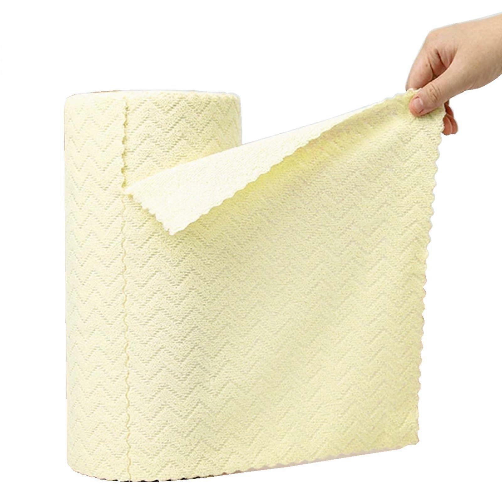 Microfiber Cleaning Cloths Roll Ultra Absorbent FastDrying Lint MultiSurface Home and Car Yellow 1 Pack