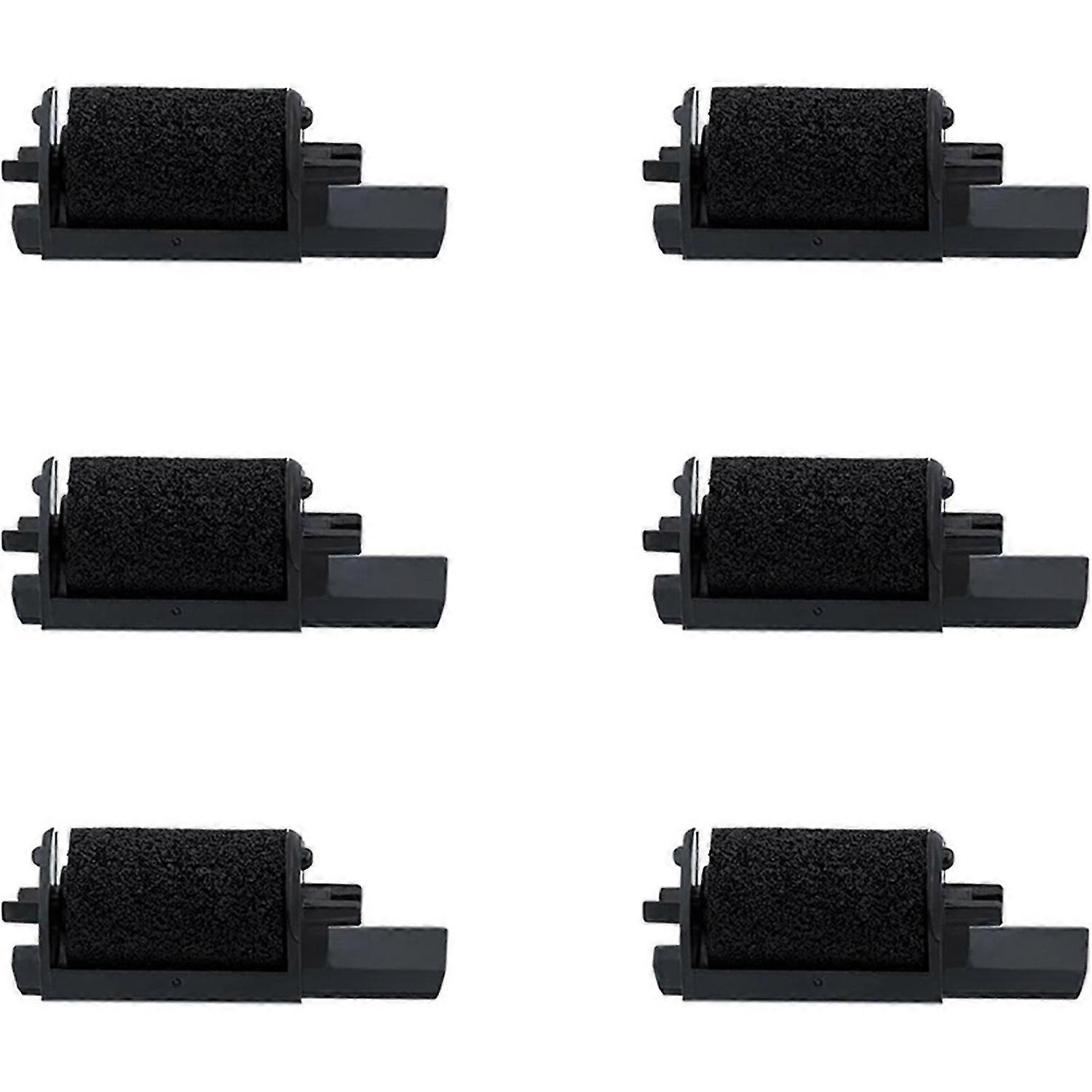 6PCS Ink Roller Set for IR40T for CITIZEN CX-123 /CX-120 Calculator and Many Others black red
