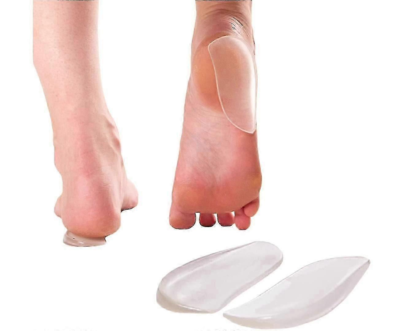 Medial & Lateral Heel Wedge Silicone Insoles (Pair) - Supination & Pronation Corrective Adhesive Shoe Inserts