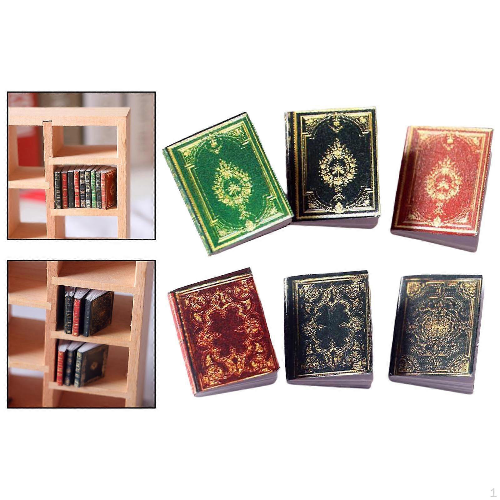 6Pcs Simulation 1/6 1/12 Scale Miniatures Doll Model Bedroom Library Table DIY Decoration Props