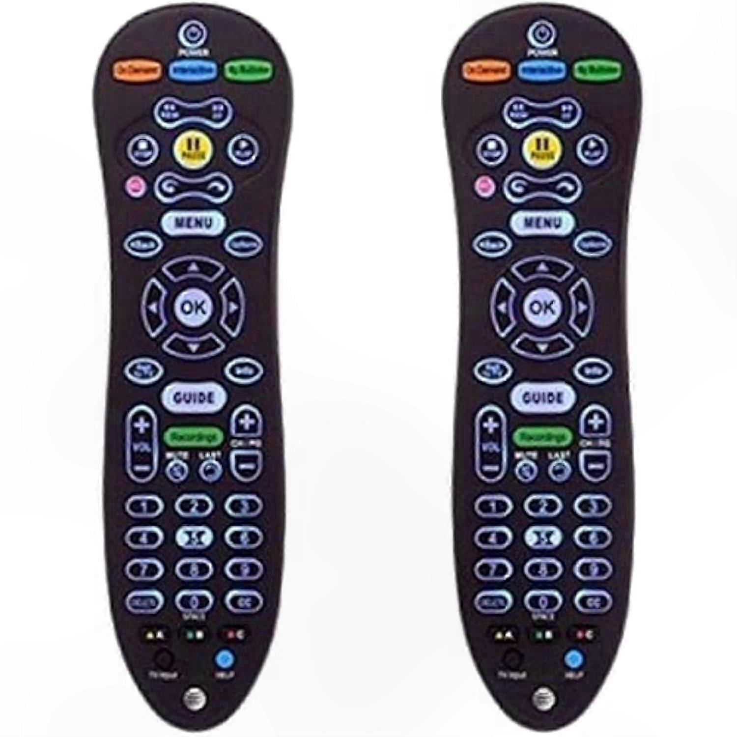 2-Pack Universal Remote Control for U-Verse Receiver, TV-Compatible, Black