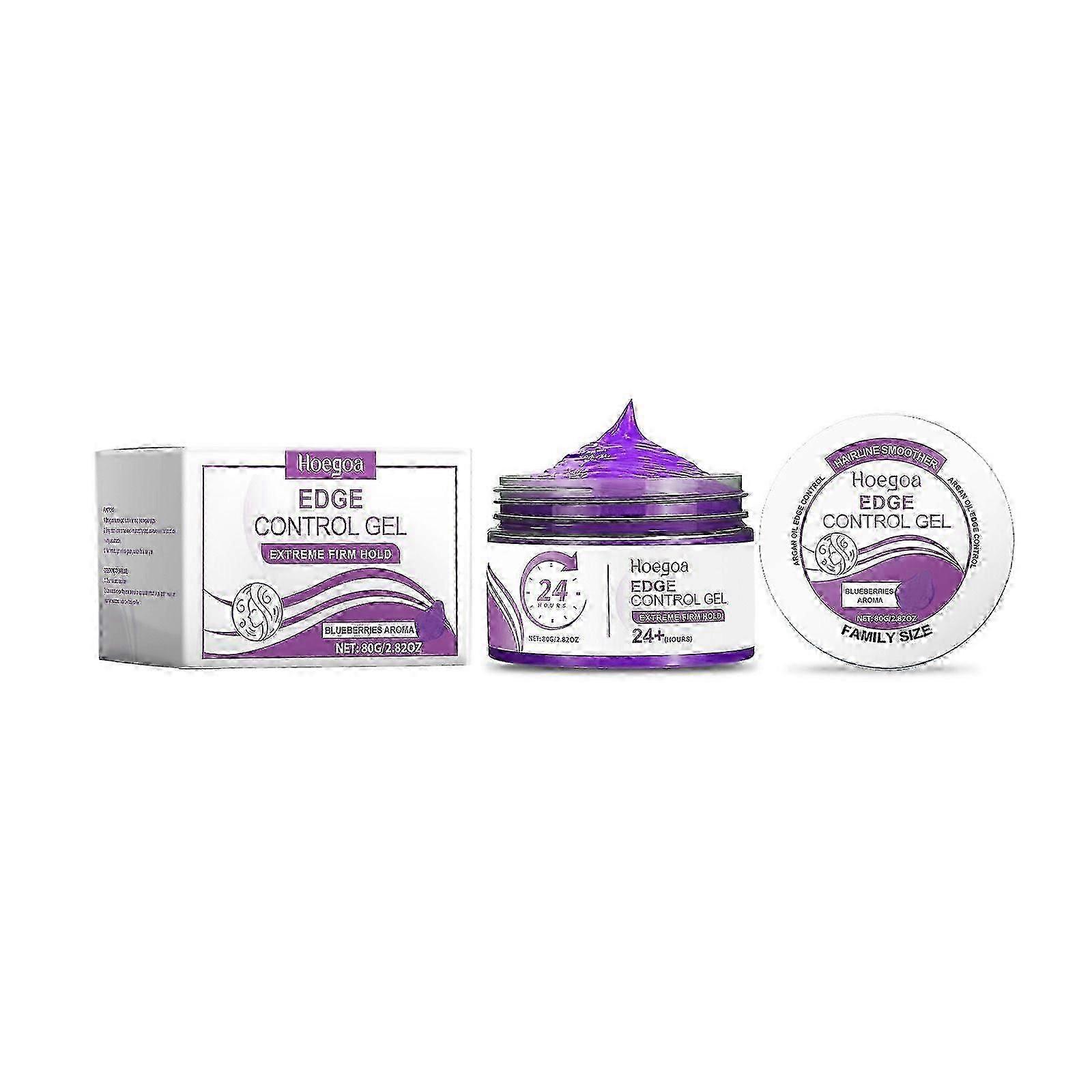 Hoegoa Purple Acai Berry Setting Gel Bangs Natural Setting Long-lasting Soft Frizzy Gel