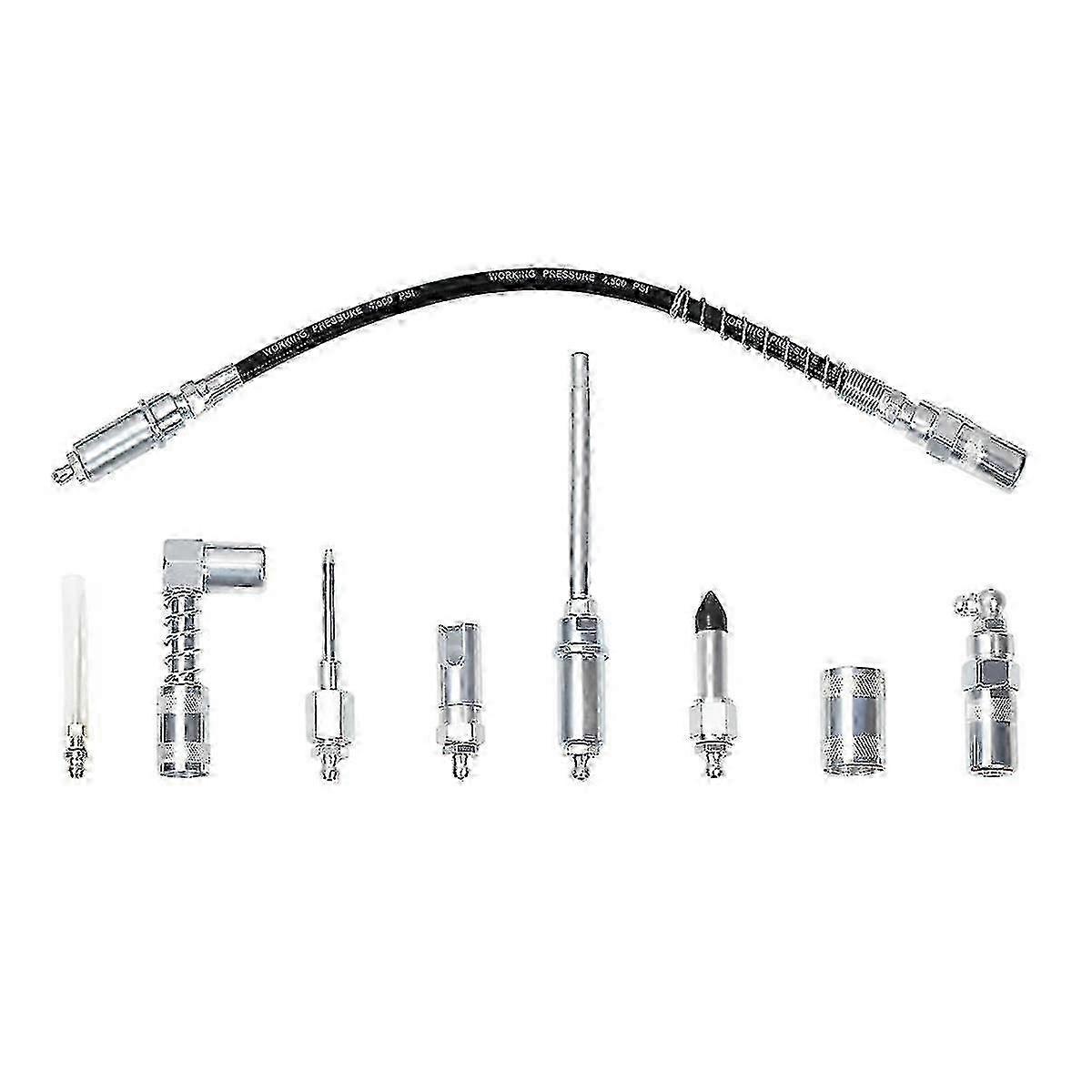 Professional Grease Coupler Kit 9-Piece Quick Connect Accessories