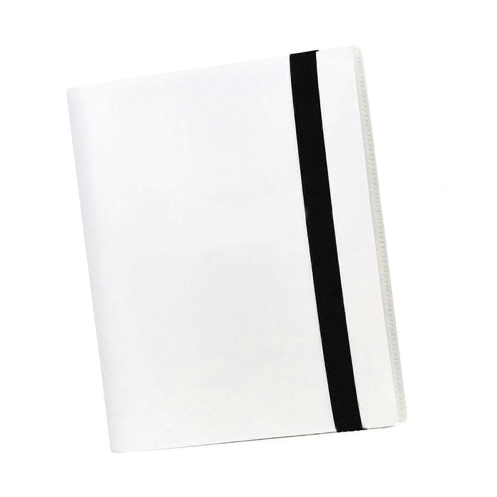Trading Card Binder 9 Pocket,Side-Loading Card Album Folder Book Easy to Use Card Collection Album Card Binder Gift  White