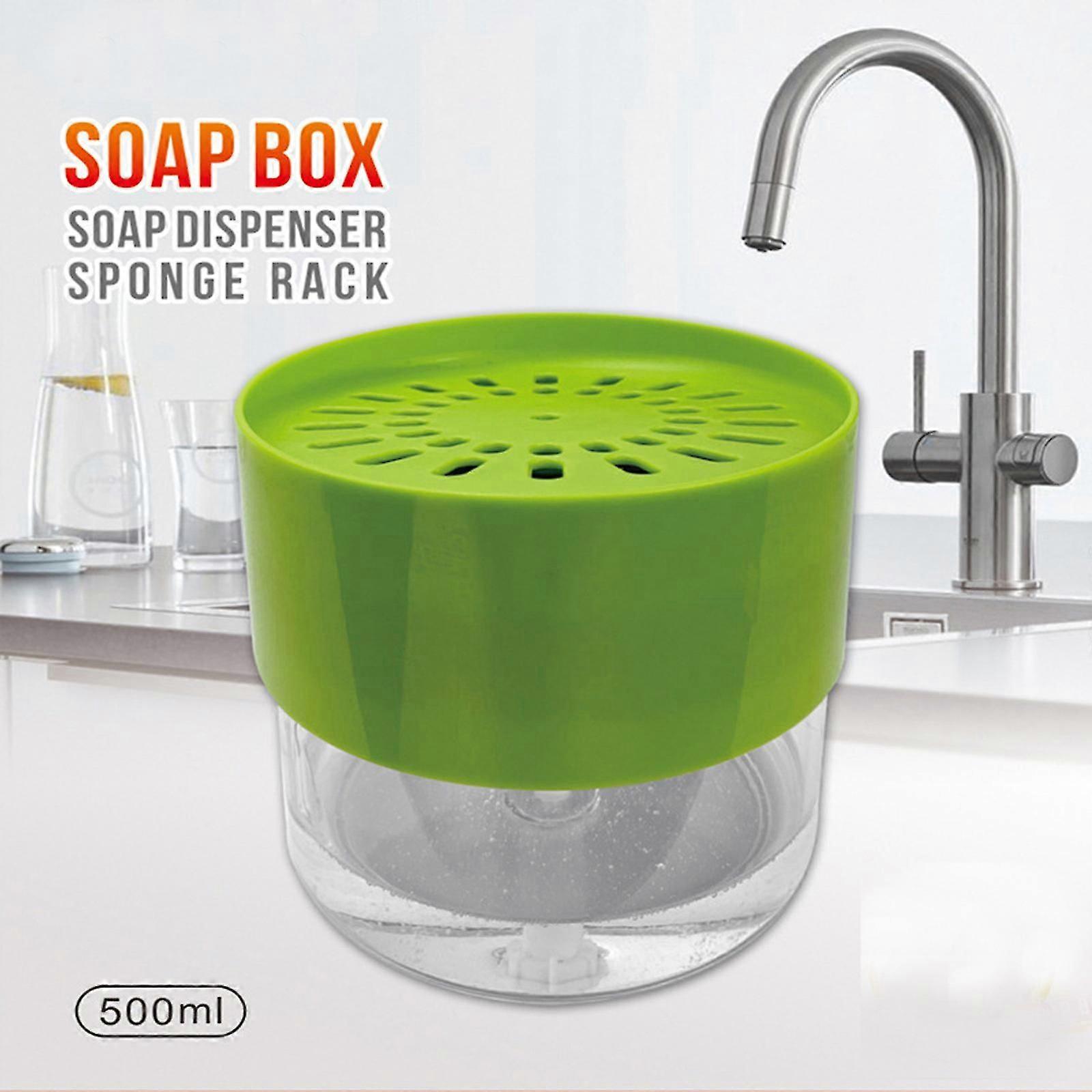 2-in-1sponge Rack Soap Dispenser Soap Dispenser And Sponge Caddy