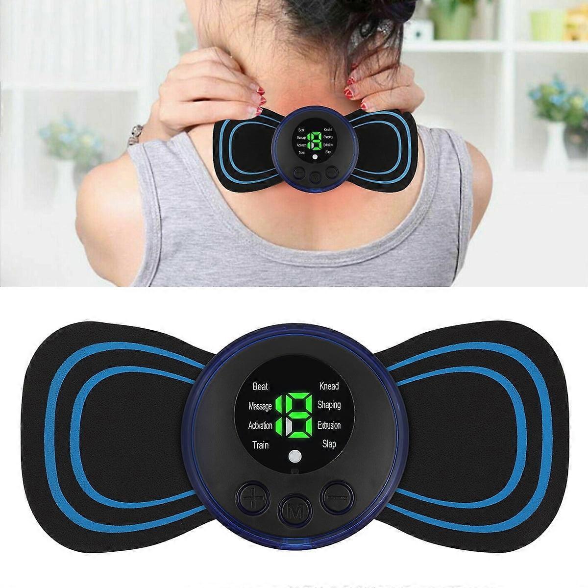 5PC Portable EMS Mini Electric Neck Back Massager Cervical Massage Patch Stimulator