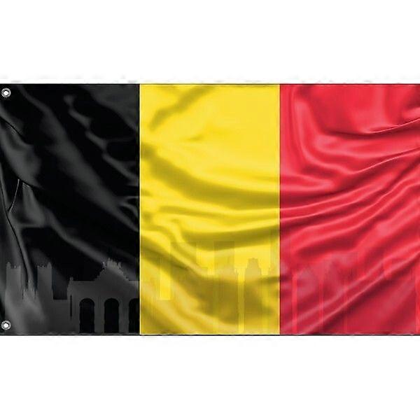 Flagge von Brüssel Skyline