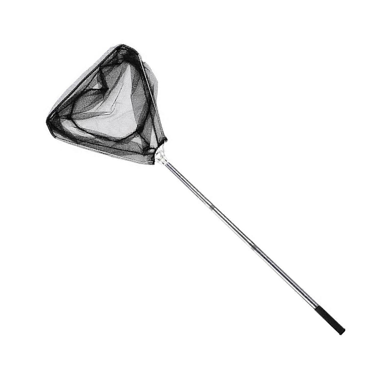 Fishing Net Collapsible Telescopic Stainless Poles Handle Foldable Fish Landing Net Nylon Mesh for Safe Fish Catching Multicolor