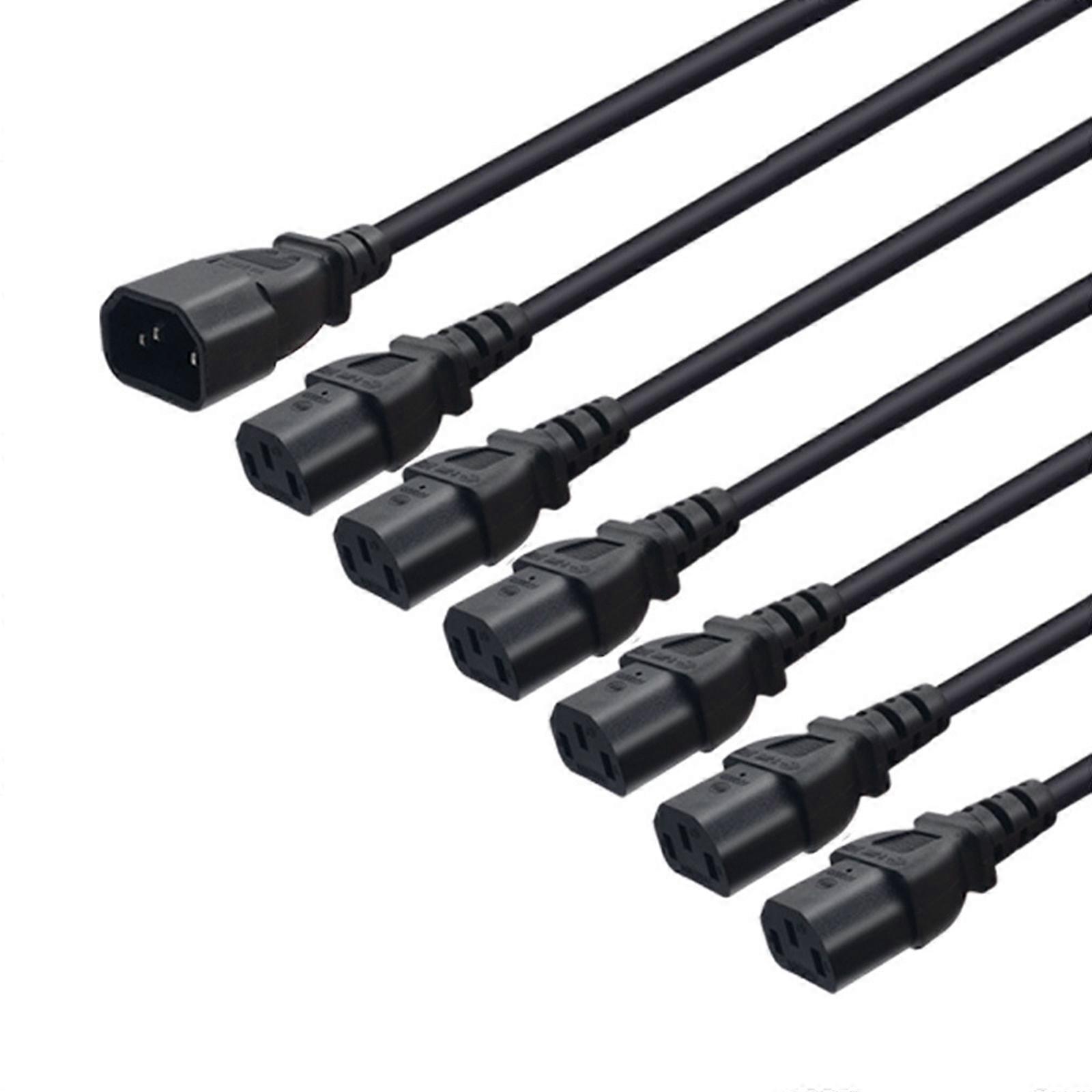 信頼性の高い電源ケーブル C14 から 6xC13 延長コードヘビーゲージ電源延長ケーブル電源コード 10A250V 電源マルチカラー