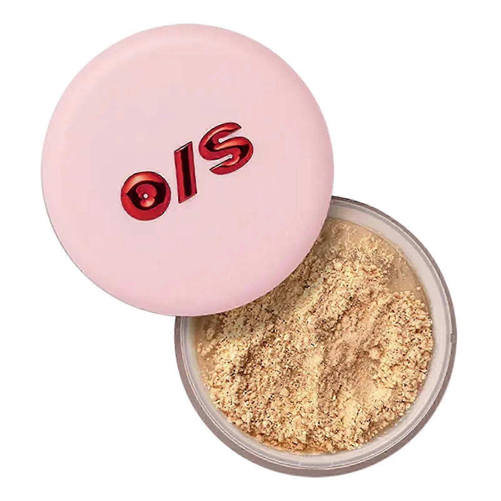 OS 7 Colors Blurring Setting Meikin viimeistelypuuteri - erittäin vaaleanpunainen, 80g, öljynhallinta ja huokosten minimointi