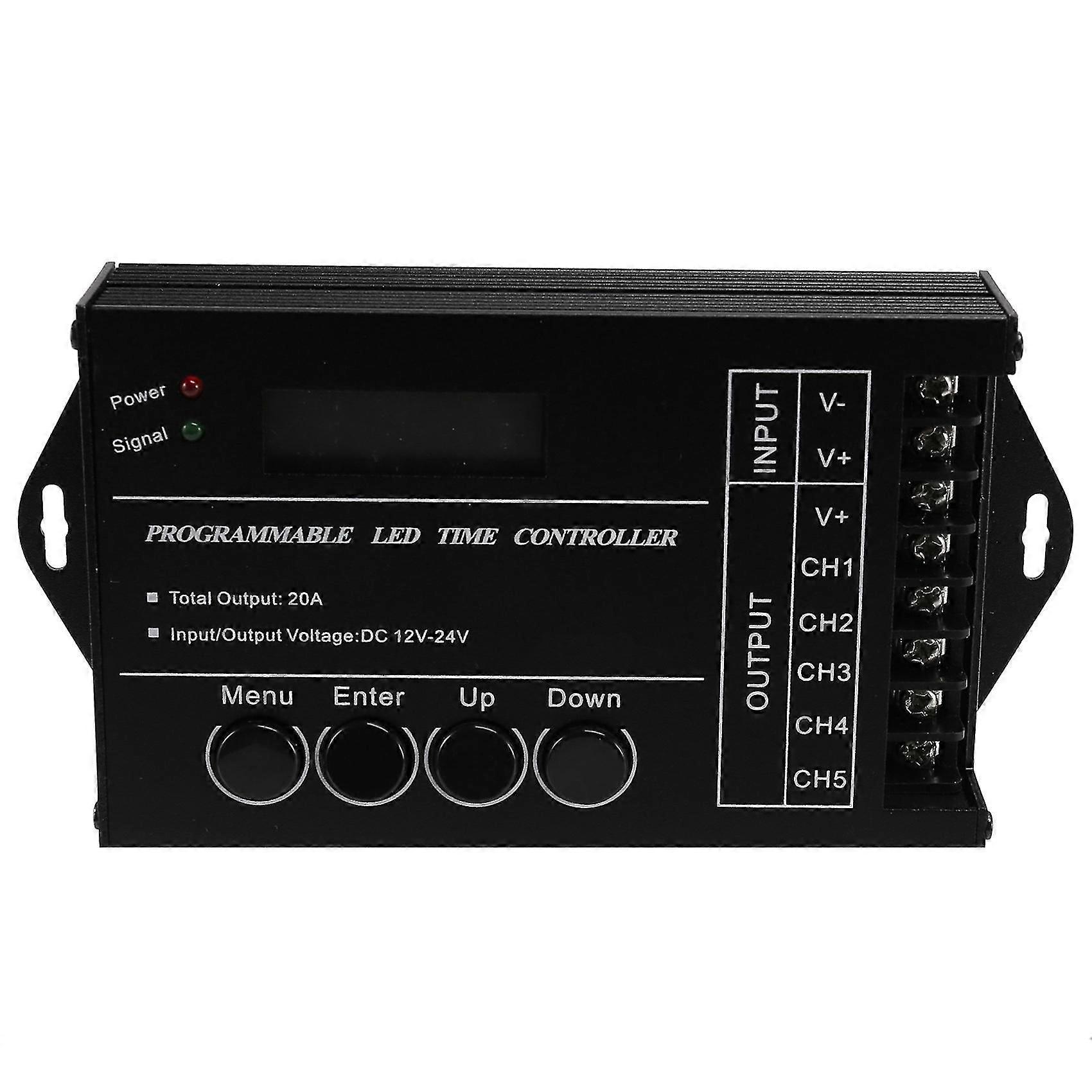 Tc420 Time Programmable Rgb Led Controller Dc12v-24v 5 Channel Led Timing Dimmer