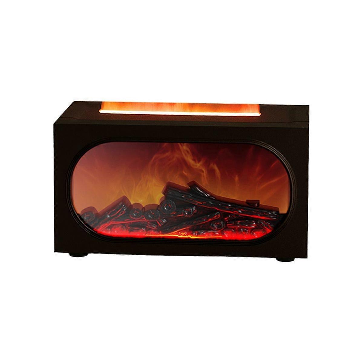 Mini Fireplace Diffusers for Essential Oils Fireplace Humidifier 140ml Bonfire Flame Diffuser with 7