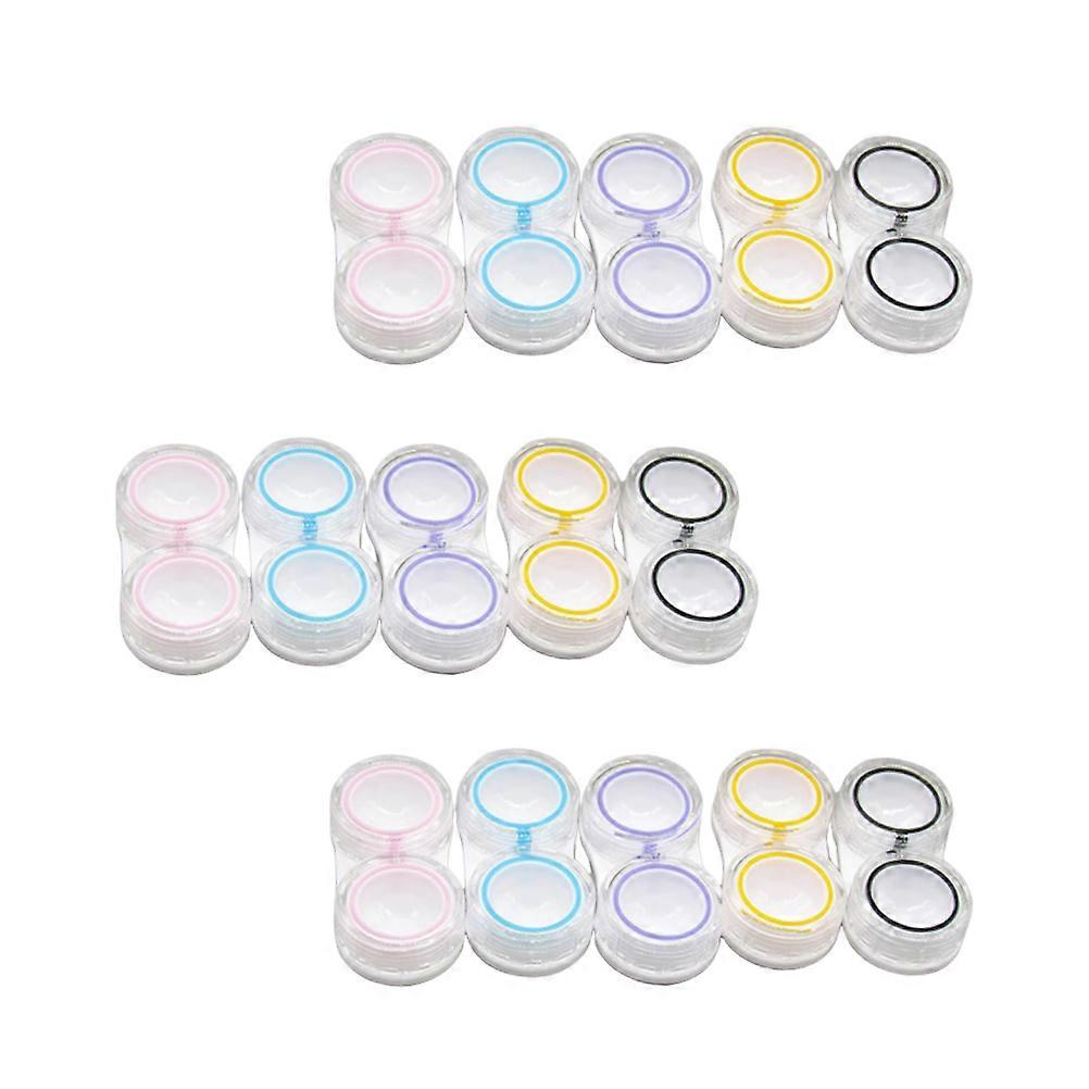 Lense Box Dual Storage Box for Storage Use 15Pcs Transparent Leak-Proof Holder