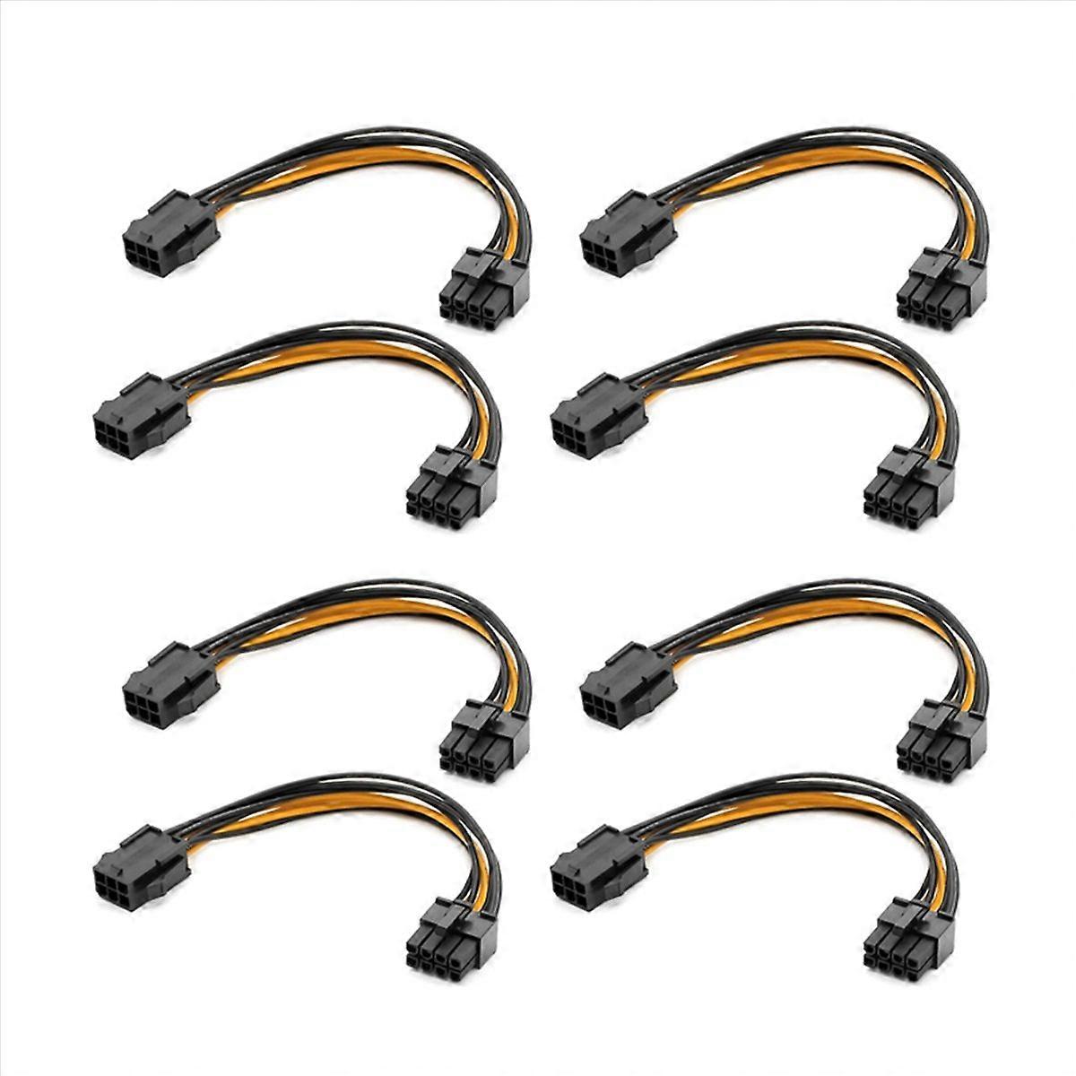 8 Pack Graphics Card 6 Pin to 8 Pin PCIe Adapter Power Cable (GPU Video Graphics Card Power Cable) 7