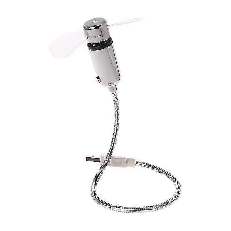Gooseneck USB Cooling Fan LED Flashing Time Display Function Clock Fan for PC
