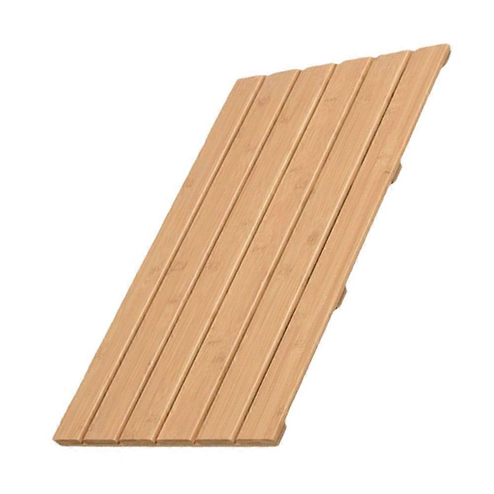 Bamboo Bath Mat for Bathroom Shower Use with Non Slip Base 1 Piece